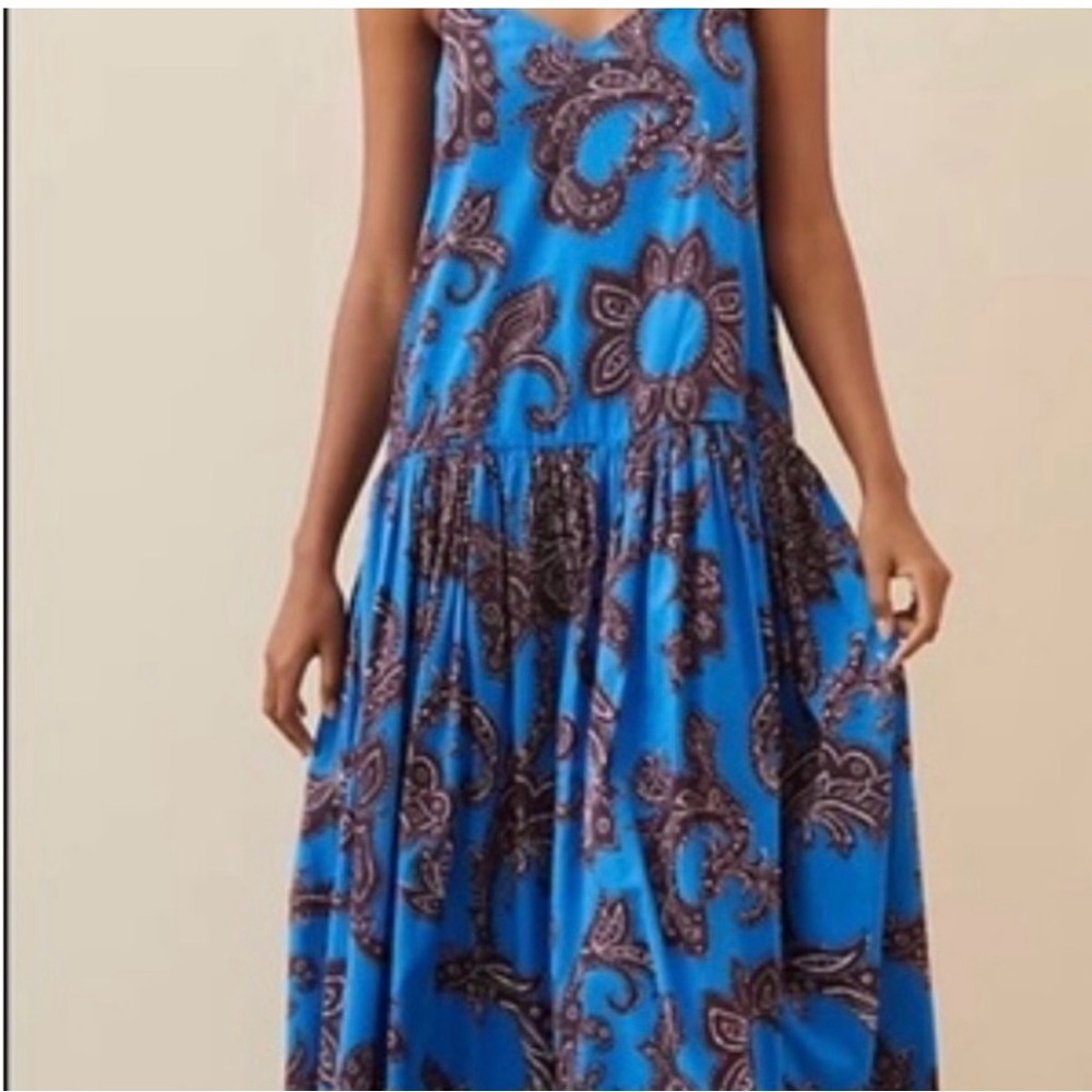 Blue Paisley Maxi Dress